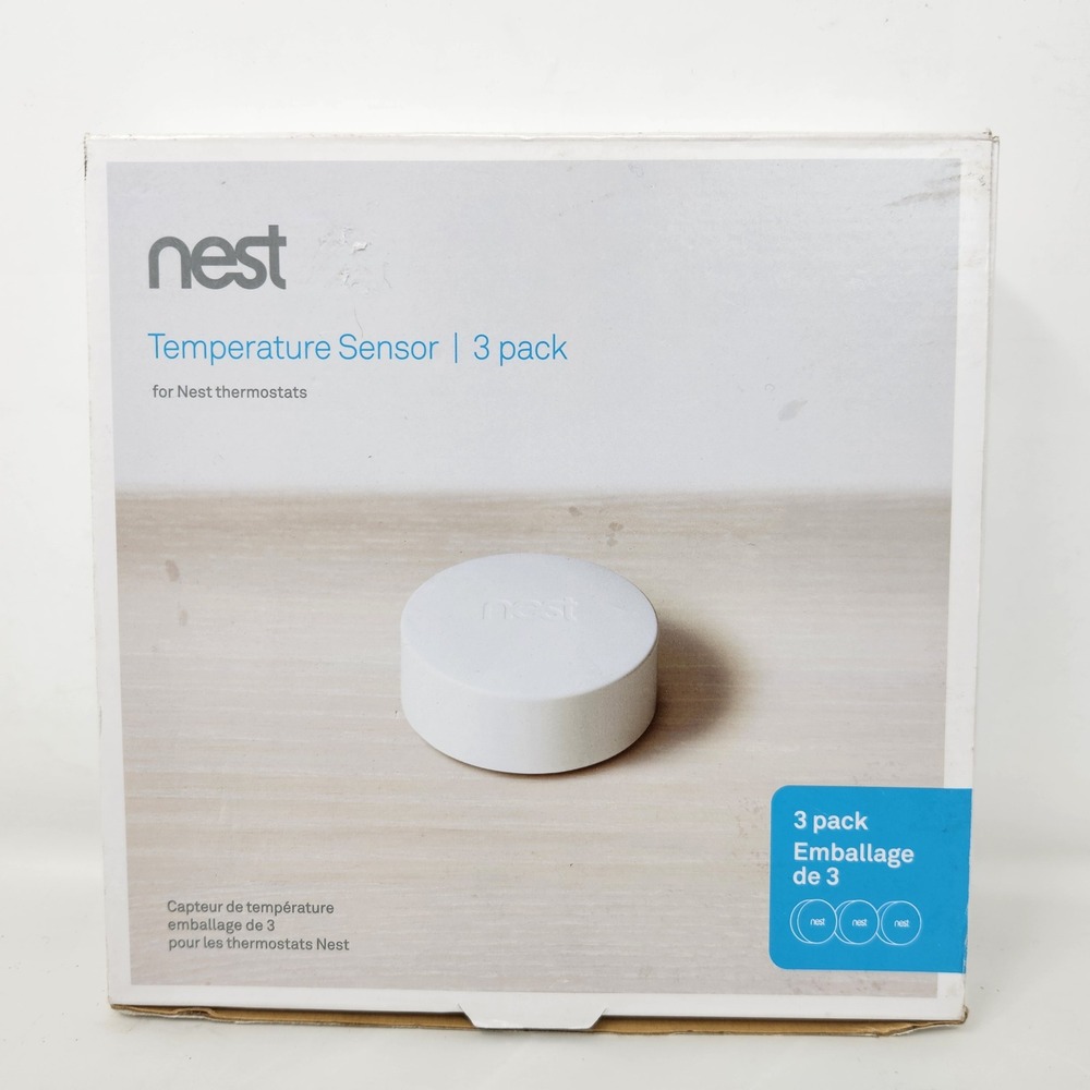 Google Nest Temperature Sensor 3 Pack White T5001SF for Nest Thermostats